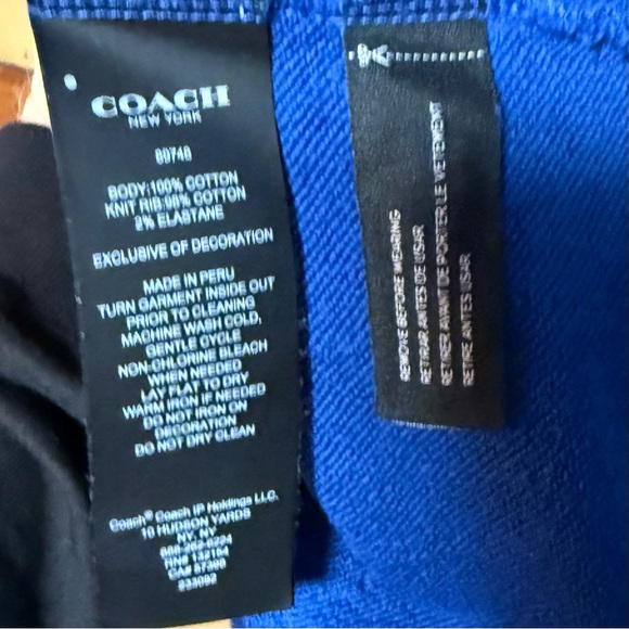 COACH Blue Tech Pocket Crewneck Sweatshirt – Men’s XL EUC - Picture 7 of 7